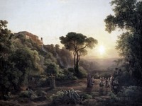 Landscape with a Vintage Scene near Tivoli