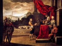 Joseph explaining the dream to Pharaoh