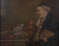 Magician with parrot