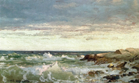 Crashing Waves on a Rocky Coast