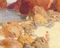 Children on a Rocky Coast