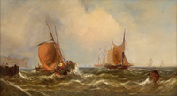 Fishing boats off the English coast