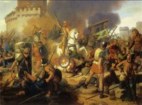 Count Eudes defending Paris against the Normans
