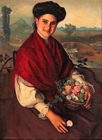 A Young Lady with Flowers
