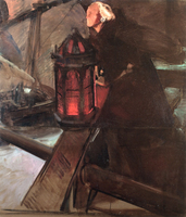 Columbus Leaving Palos (At the Lantern) [sketch]