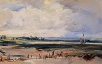 An Estuary with a Sailing Boat