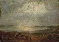 Beach Scene with Cart and Horse