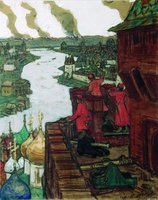 The Attack of Tatars on Moscow, Late XIV Century