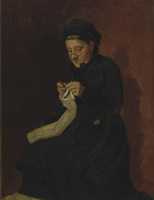 Woman Knitting