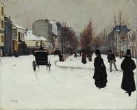 The Boulevard de Clichy par un temps de neige
