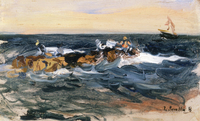 The Beach, Valencia (Oxen Pulling a Boat)