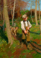 Boy Whittling a Stick