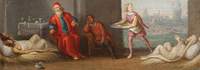 The Chirk Cabinet: The Seven Acts of Mercy, 'To visit the sick'