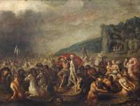 The Triumph of Neptune and Amphitrite, with Figures Feasting in a Distant Cave