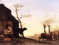 Driving Cattle to Pasture in the Morning