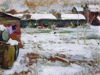 Winter. The Backyard