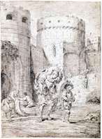 "Anchias Fleeing Troy with His Father and Son"