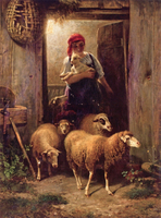 Shepherdess and Her Flock