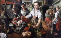 Kitchen Scene with Christ in the House of Martha and Mary
