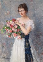 Portrait of a Young Lady with Roses