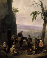 Italian Landscape with Resting Peasants