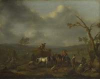 Peasants Loading a Hay Cart