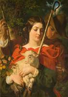 Phoebe and Silvius in the Forest of Arden, from Shakespeare's 'As You Like It'