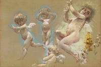 Putti from the Interior Décor of the Baron von Dervis Mansion