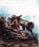 An Indian with the Scalp Lock of His Enemy