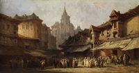Market Place in a Small Town