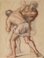 Two Men Lifting, study for the Renowned Temple of Delphi Pillaged by the Tectosages
