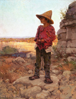 A Young Goat Herder at the Old Rock Quarry, San Antonio, Texas