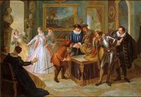 Story of Don Quixote - Don Quixote Consulting the Inchanted Head, at the House of Don Antonia Mereno