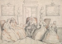 Trissotin Reading to Philaminte, Bélise, and Armande (from Molière, Les Femmes Savantes)