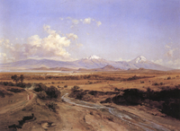 Valle de México desde el río de los MOrales