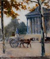 Cart and Classical Building