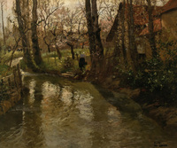 Stream through a Village