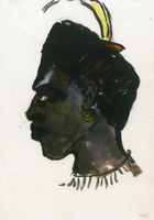 South Sea Islander (in Profile to the Left)