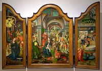 Triptych:  Adoration of the Infant, Adoration of the Kings and Presentation in the Temple