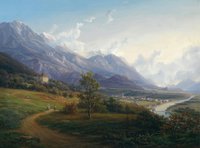 View of Jenbach Tratzberg Castle in the Inn Valley