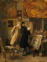 An Artist Showing His Work