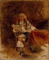 Study of a Seated Cavalier Reading