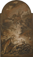 The Nativity with a Hovering Angel