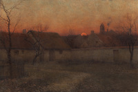 Country Cabins at Sunset