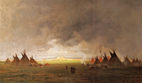 Red Clouds Camp at Dawn