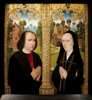 Portraits de Barbe de Croesinck et Louis Quarré en donateurs