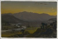 River Valley in the Moonlight