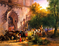 At the Monastery Fountain