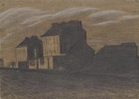 Maisons au bord d'une route