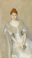 Young Lady in White Dress